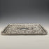 Bandeja de tocador con relieve de plata de ley, antigüedad británica de 1902, 306g