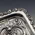 Bandeja de tocador con relieve de plata de ley, antigüedad británica de 1902, 306g