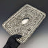 Bandeja de tocador con relieve de plata de ley, antigüedad británica de 1902, 306g