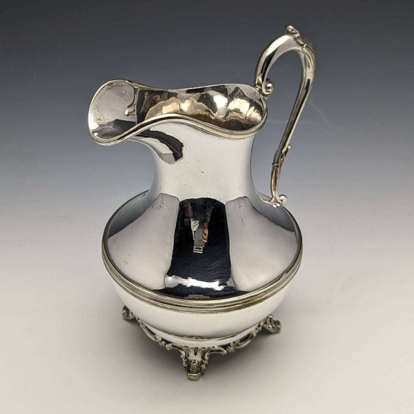 British antique silver plate cream jug