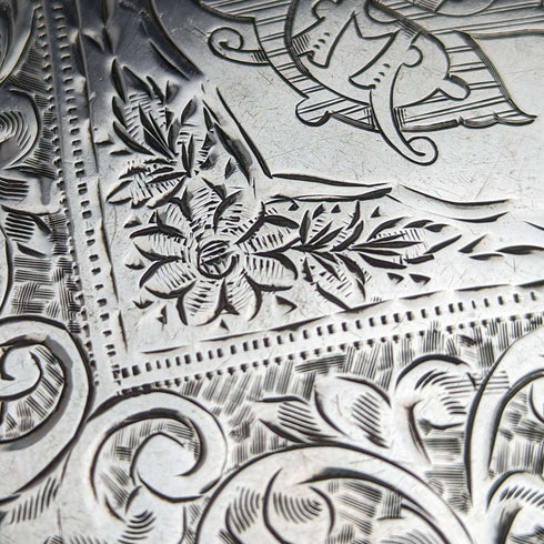1906年 英国古董纯银名片盒 62g Joseph Gloster