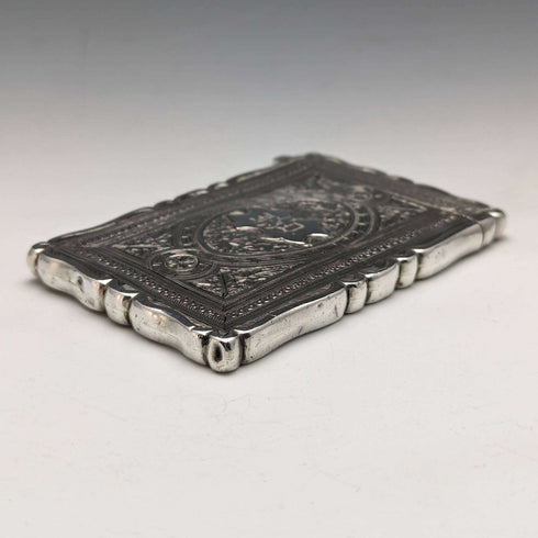 1882年 英国アンティーク 純銀製カードケース 53g Frederick Marson