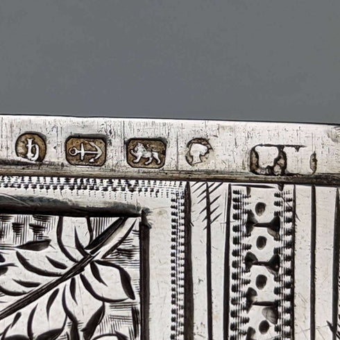 1882年 英国アンティーク 純銀製カードケース 53g Frederick Marson