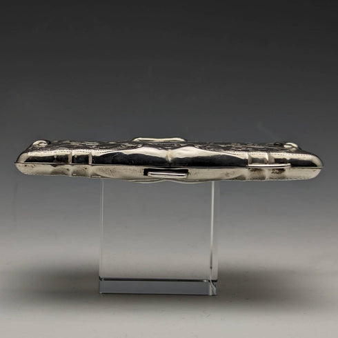 Tarjetero antiguo de plata de ley con apertura doble, Reino Unido, 1909, 63 g, Cohen and Charles