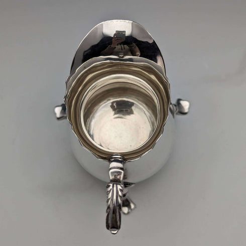 Jarra de crema de plata esterlina antigua británica, 1908, 84 g, George Unite