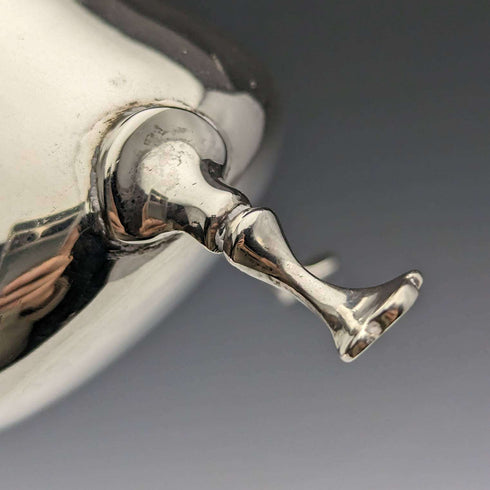 Jarra de crema de plata esterlina antigua británica, 1908, 84 g, George Unite