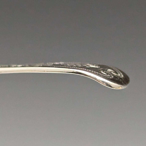 1884 British antique sterling silver teaspoon set of 6 in a case