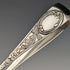 6 English antique silver plated teaspoon & tongs set in case