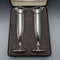 Par de jarrones de plata de ley vintage británicos de 1928, 473 g, en estuche, Adie Brothers