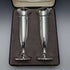 Par de jarrones de plata de ley vintage británicos de 1928, 473 g, en estuche, Adie Brothers