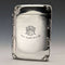 Estuche para tarjetas de plata esterlina antigua británica de 1910, acabado espejo, 79g, E J Trevitt