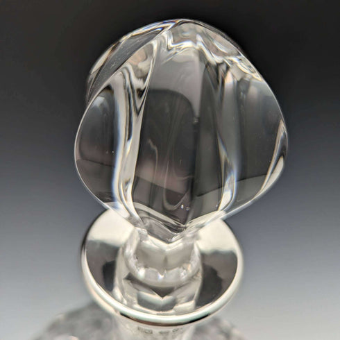 Decantador de barco de cristal tallado con decoración de plata de ley, fabricado en Inglaterra por MAPPIN and WEBB