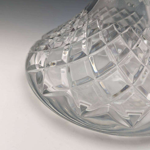 Decantador de barco de cristal tallado con decoración de plata de ley, fabricado en Inglaterra por MAPPIN and WEBB