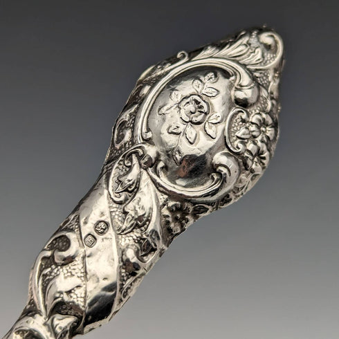 1915年 英国アンティーク 純銀ハンドル シューホーン 靴べら G and C Ltd