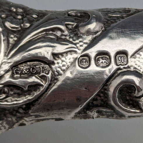 1915年 英国アンティーク 純銀ハンドル シューホーン 靴べら G and C Ltd