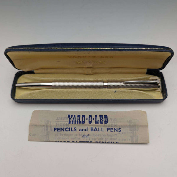 1976 British Vintage Yard O Red Sterling Silver Ballpoint Pen in Case