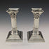 British Antique Silver Plate Candle Stand Candelabra Pair Goldsmiths and Silversmiths