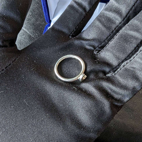 British Vintage Jewelry Crescent Sterling Silver Ring