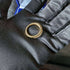 British vintage jewelry cubic zirconia x7 sterling silver gilt ring (size 11)