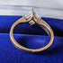 British vintage jewelry cubic zirconia 9ct gold ring