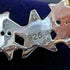 Anillo de plata de ley con estrellas multicolor, joyería vintage británica
