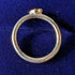 British vintage jewelry 9ct gold star pure silver ring