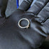 British vintage jewelry 9ct gold star pure silver ring