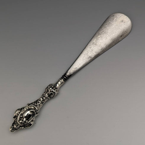 1899년 영국 앤틱 순은 핸들 구두주걱 ES Barnsley