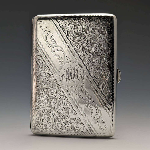 1899 British Antique Sterling Silver Card Case 94g