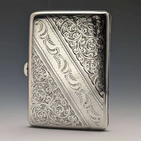 1899 British Antique Sterling Silver Card Case 94g