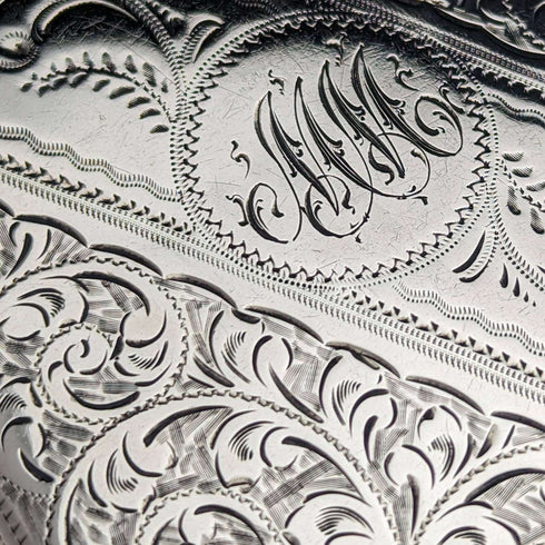 1899 British Antique Sterling Silver Card Case 94g