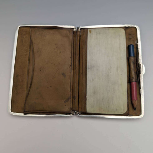 1899 British Antique Sterling Silver Card Case 94g