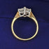 British vintage jewelry cubic zirconia 9ct gold ring