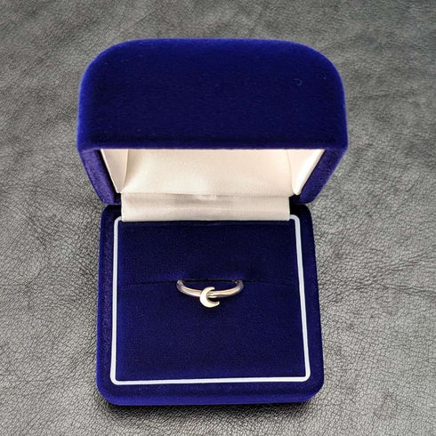 British Vintage Jewelry Crescent Sterling Silver Ring