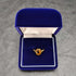 British Vintage Jewelry Amber Color Stone Rolled Gold Ring (Size 12)