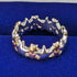Anillo de plata de ley con estrellas multicolor, joyería vintage británica