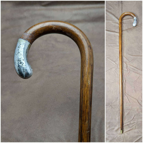 1928년 영국 빈티지 신사용 스테이키 지팡이 커브 핸들 78cm