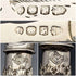 Juego de 5 pares de cubiertos para pescado de plata chapada, antigüedades británicas de alrededor de 1860, en caja de madera