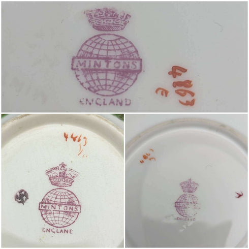 Early 20th Century British Minton Teacup Trio Cockatrice Green